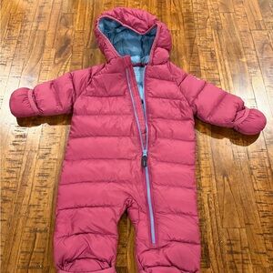 L.L. Bean Pink Baby Snowsuit with Hood